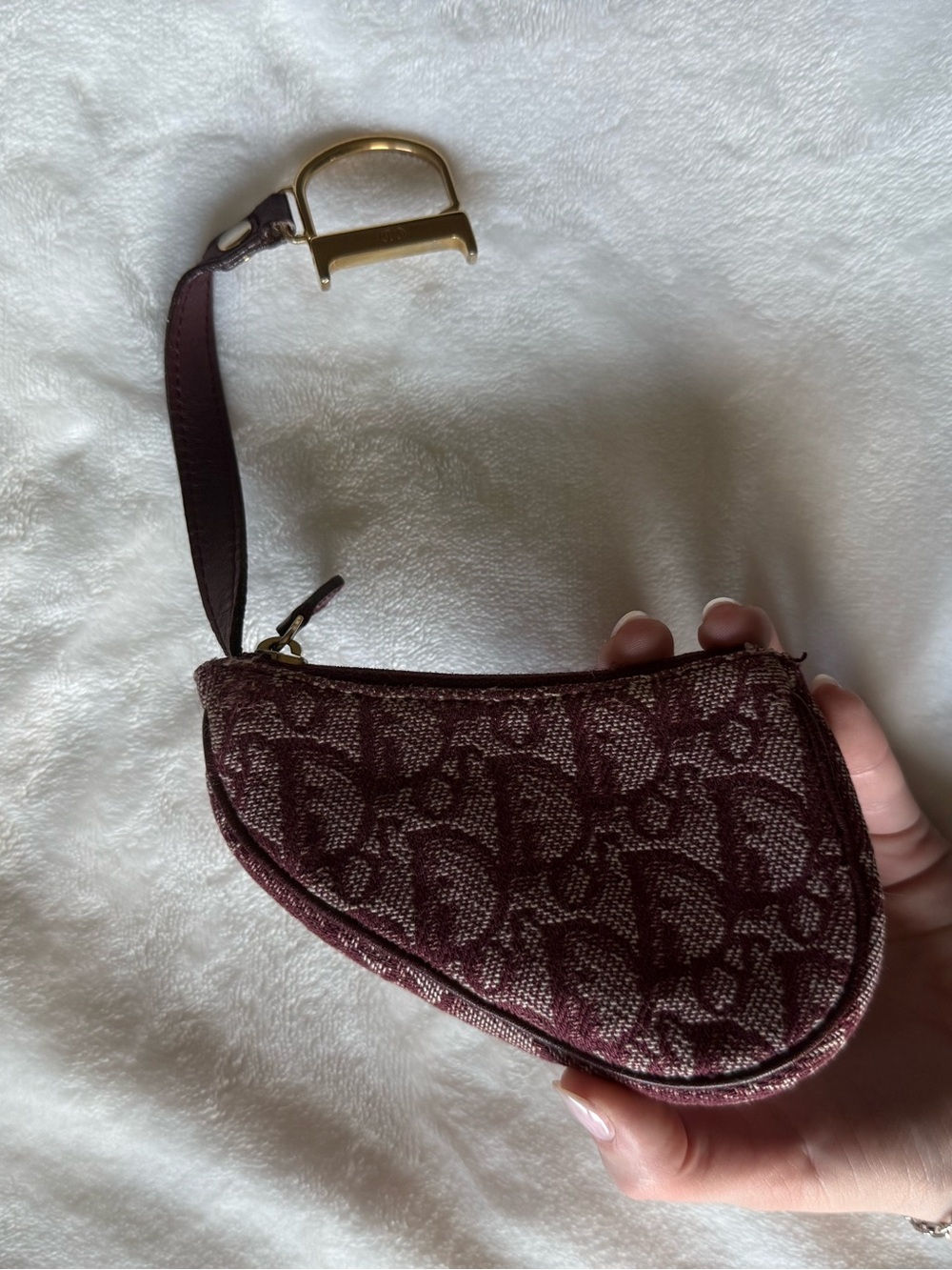 Dior Burgundy Saddle Bag - Picture 2 of 6
